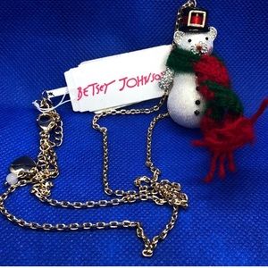 Betsey Johnson Snowman Necklace | Poshmark